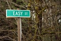Easy Street road sign concept