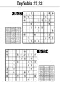 Easy sudoku puzzles 27, 28, suitable for kids, beginners, or just for relax.