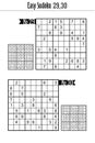 Easy sudoku puzzles 29, 30, suitable for kids, beginners, or just for relax.