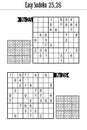 Easy sudoku puzzles 25, 26, suitable for kids, beginners, or just for relax.