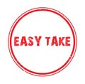 easy take stamp on white Royalty Free Stock Photo