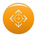 Easy target icon vector orange