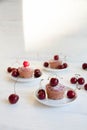 Easy and tasty dessert: cherry muffins Royalty Free Stock Photo