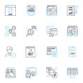 Easy tech linear icons set. Simplicity, Efficiency, Accessible, User-friendly, Streamlined, Seamless, Intuitive line Royalty Free Stock Photo