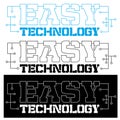 Easy technology emblem, logo for IT sector.