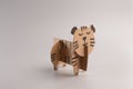 easy tiger paper craft, tutorial, step 4 Royalty Free Stock Photo