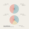 Easy to Edit Pie Chart Infographics Template. Editable Eps10 vector. Royalty Free Stock Photo