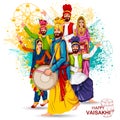 Celebration of Punjabi festival Vaisakhi background Royalty Free Stock Photo