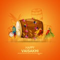 Celebration of Punjabi festival Vaisakhi background Royalty Free Stock Photo
