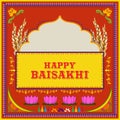 celebration of Punjabi festival Vaisakhi background in truck art kitsch style Royalty Free Stock Photo