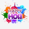 Vector illustration of Colorful splash for Holi background