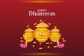 Decorated Diwali holiday background for Happy Dhanteras