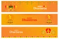 Decorated Diwali holiday background for Happy Dhanteras