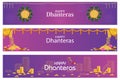 Decorated Diwali holiday background for Happy Dhanteras