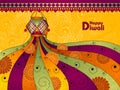 Vector illustration of Decorated Kandil for Happy Diwali background
