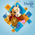 Happy Durga Puja India festival holiday background Royalty Free Stock Photo