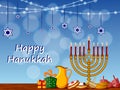 Happy Hanukkah for Israel Festival of Lights celebration