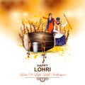 Happy Lohri festival of Punjab India background