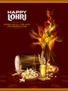 Happy Lohri festival of Punjab India background Royalty Free Stock Photo