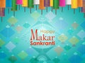 Happy Makar Sankranti background with colorful kite Royalty Free Stock Photo