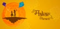 Happy Makar Sankranti background with colorful kite Royalty Free Stock Photo