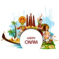 Happy Onam holiday for South India festival background