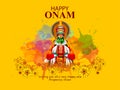 Happy Onam holiday for South India festival background