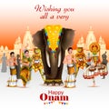 Happy Onam holiday for South India festival background