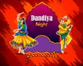 Indian people dancing Garba dance for Dandiya Disco Night event on Navratri Dussehra festival of India