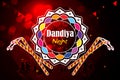 Indian people dancing Garba dance for Dandiya Disco Night event on Navratri Dussehra festival of India