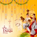 Happy Durga Puja India festival holiday background