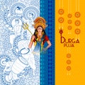 Happy Durga Puja India festival holiday background