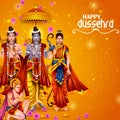 Happy Dussehra background showing festival of India Royalty Free Stock Photo