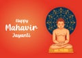 MahavirJayanti religious background for Jain holiday festival