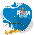 Ram Navmi background showing festival of India with Hindi massage meaning Shree Rama