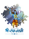 Ram Navmi background showing festival of India with Hindi massage meaning Shree Rama