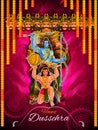 Happy Dussehra background showing festival of India