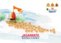 Rath Yatra Lord Jagannath festival Holiday background celebrated in Odisha, India