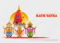 Rath Yatra Lord Jagannath festival Holiday background celebrated in Odisha, India