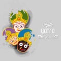 illustration of Rath Yatra Lord Jagannath festival Holiday background celebrated in Odisha, India