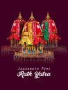 illustration of Rath Yatra Lord Jagannath festival Holiday background celebrated in Odisha, India