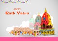 Rath Yatra Lord Jagannath festival Holiday background celebrated in Odisha, India