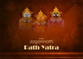 Rath Yatra Lord Jagannath festival Holiday background celebrated in Odisha, India