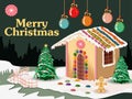 Snowy landscape wintertime background for Merry Christmas Holiday