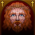 Stained Glass Painting of Jesus Christ