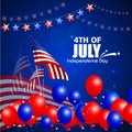 4th of July Independence Day of America background Royalty Free Stock Photo