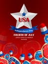 4th of July Independence Day of America background Royalty Free Stock Photo