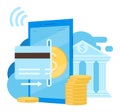 Easy to use banking app flat vector illustration