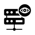Easy to use glyph style icon of server monitoring concept