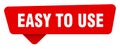 easy to use red sticker isolated on transpatent background. easy to use sign Royalty Free Stock Photo
